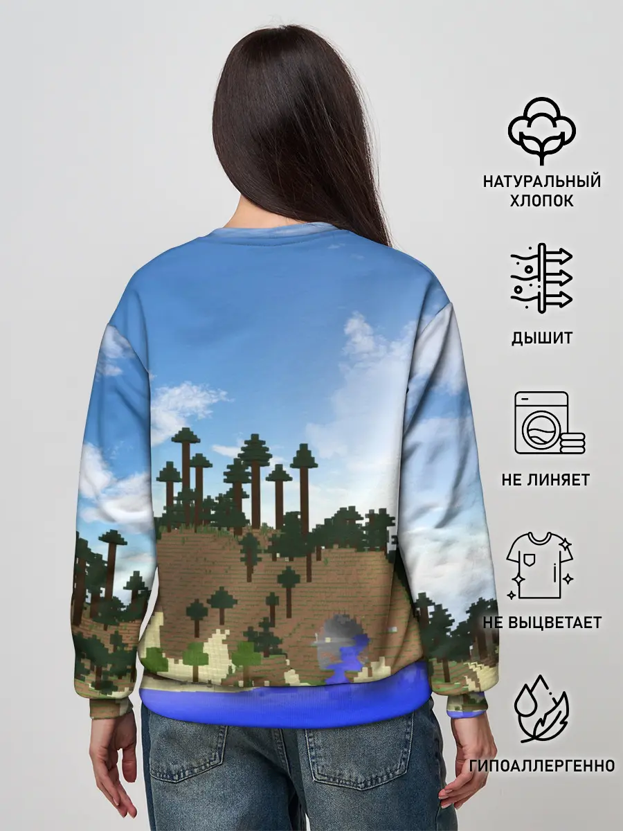 Женский свитшот / Стив на Эндер Драконе