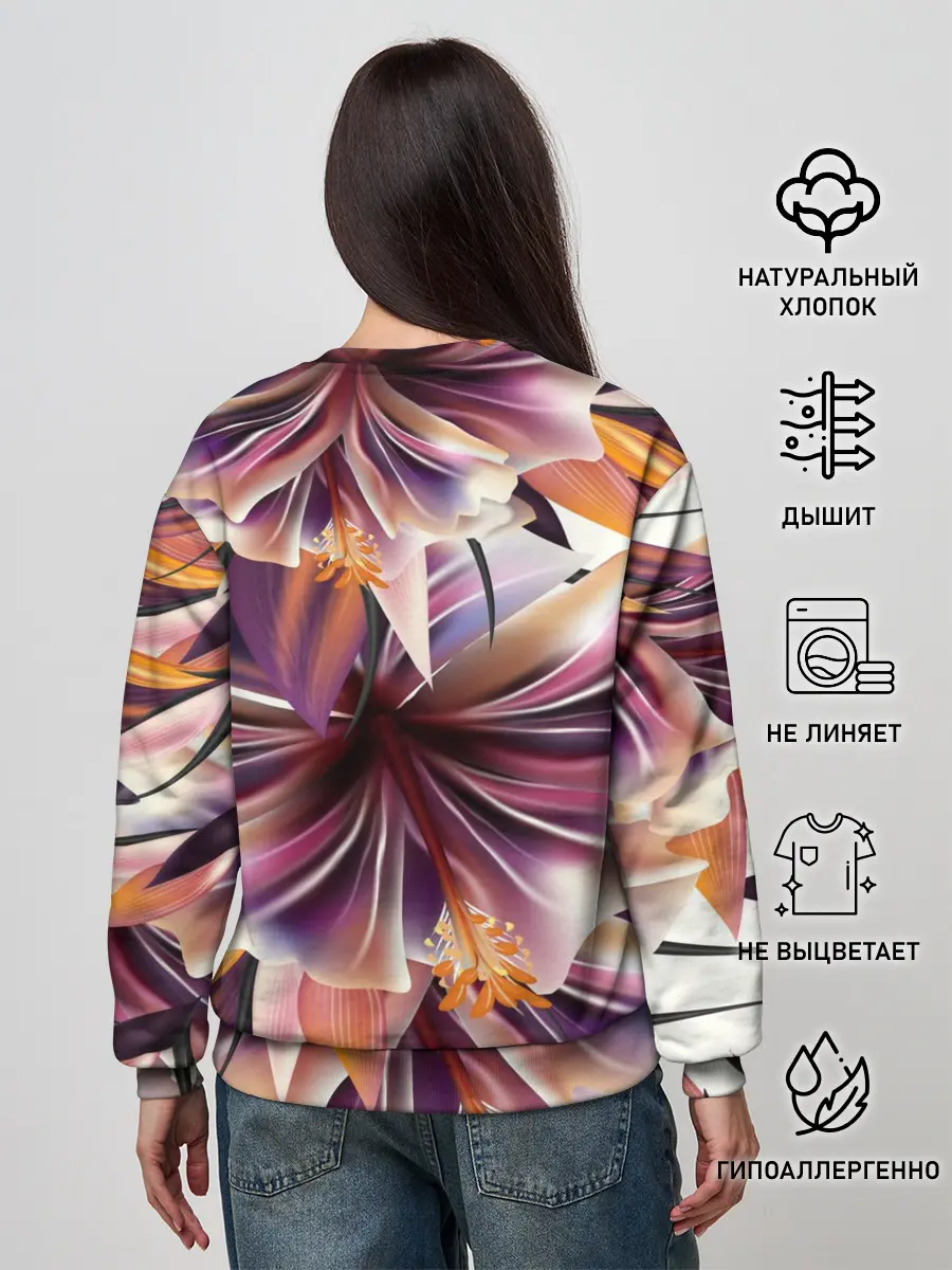 Женский свитшот / Необычный цветок