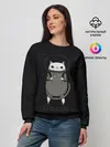 Женский свитшот / Кот космонавт