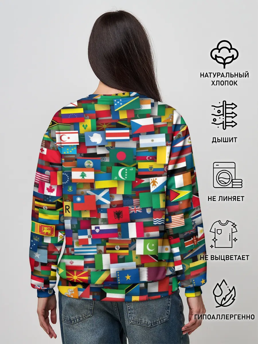 Женский свитшот / Флаги всех стран