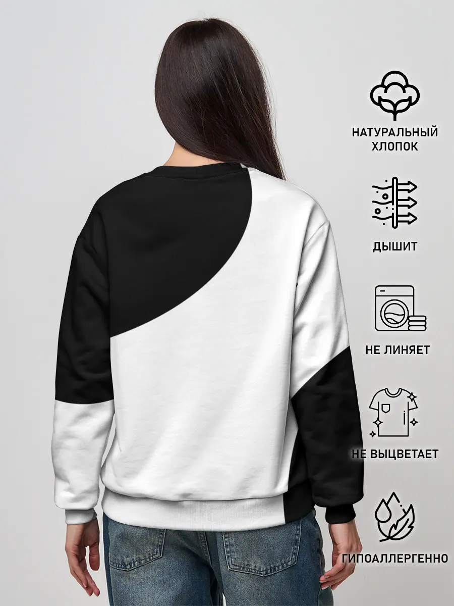 Женский свитшот / Россия Black&White