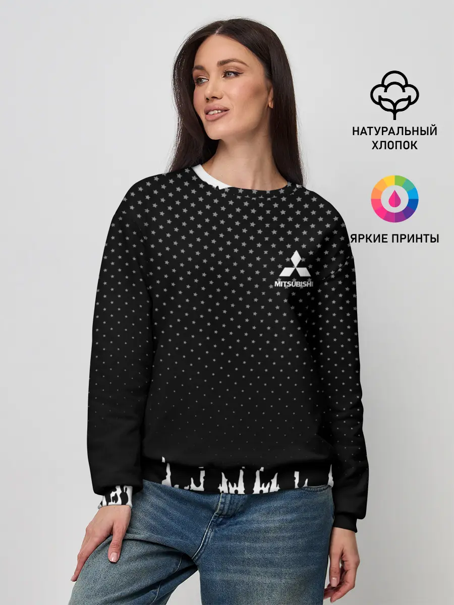 Женский свитшот / Mitsubishi abstract black
