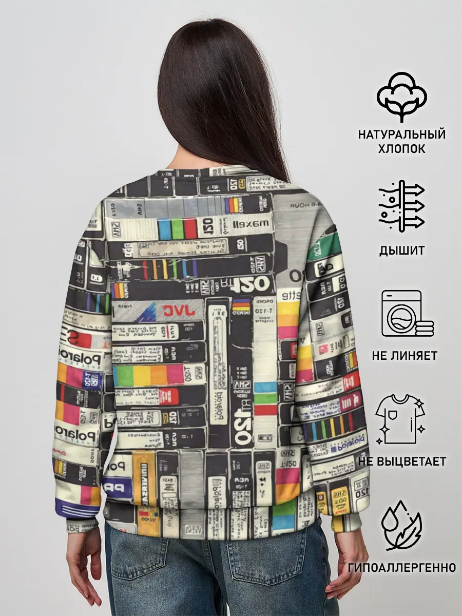 Женский свитшот / VHS-кассеты