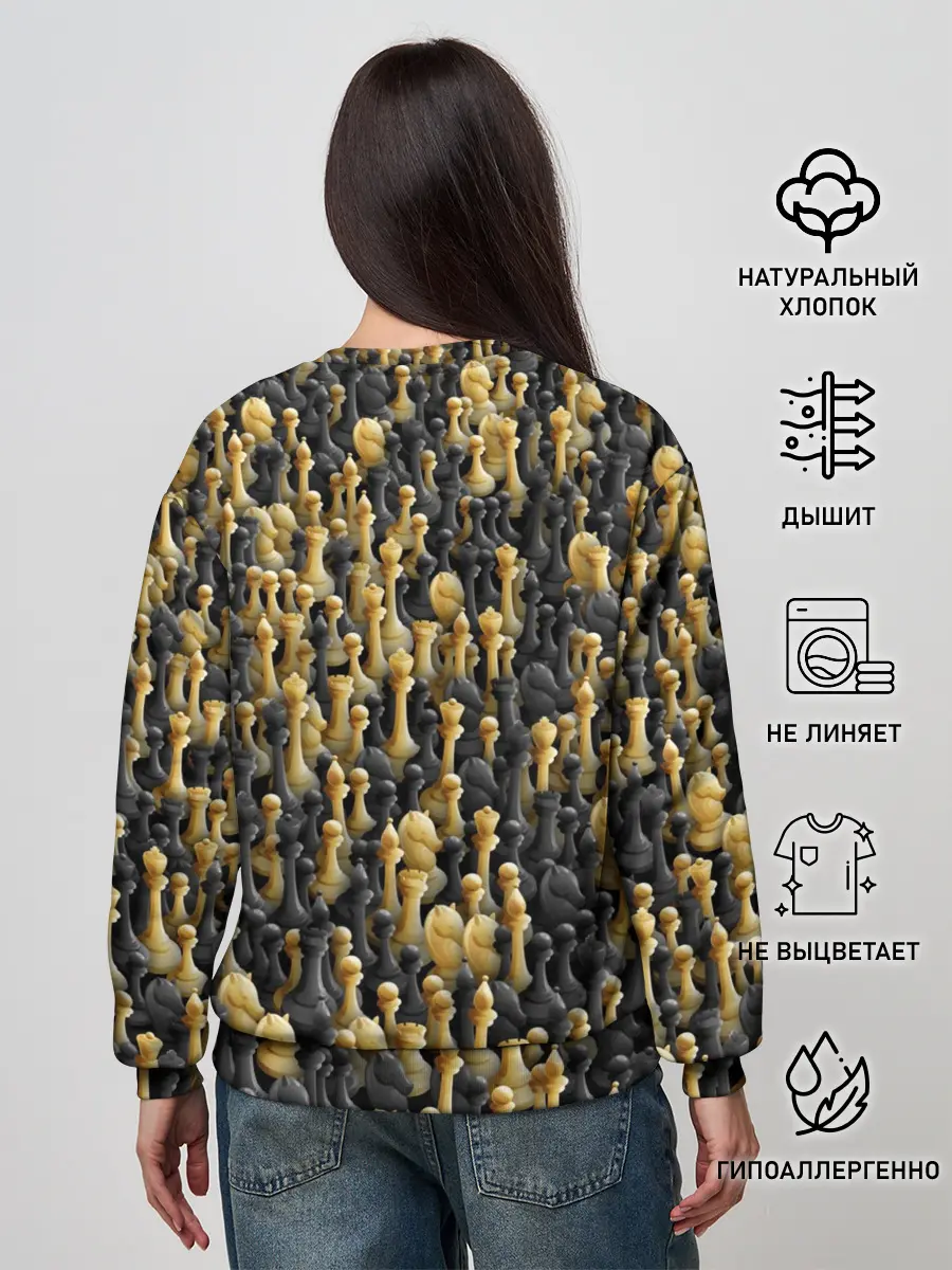 Женский свитшот / Шахматы