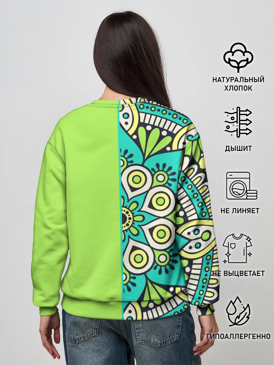 Женский свитшот / Медитация с мандалой