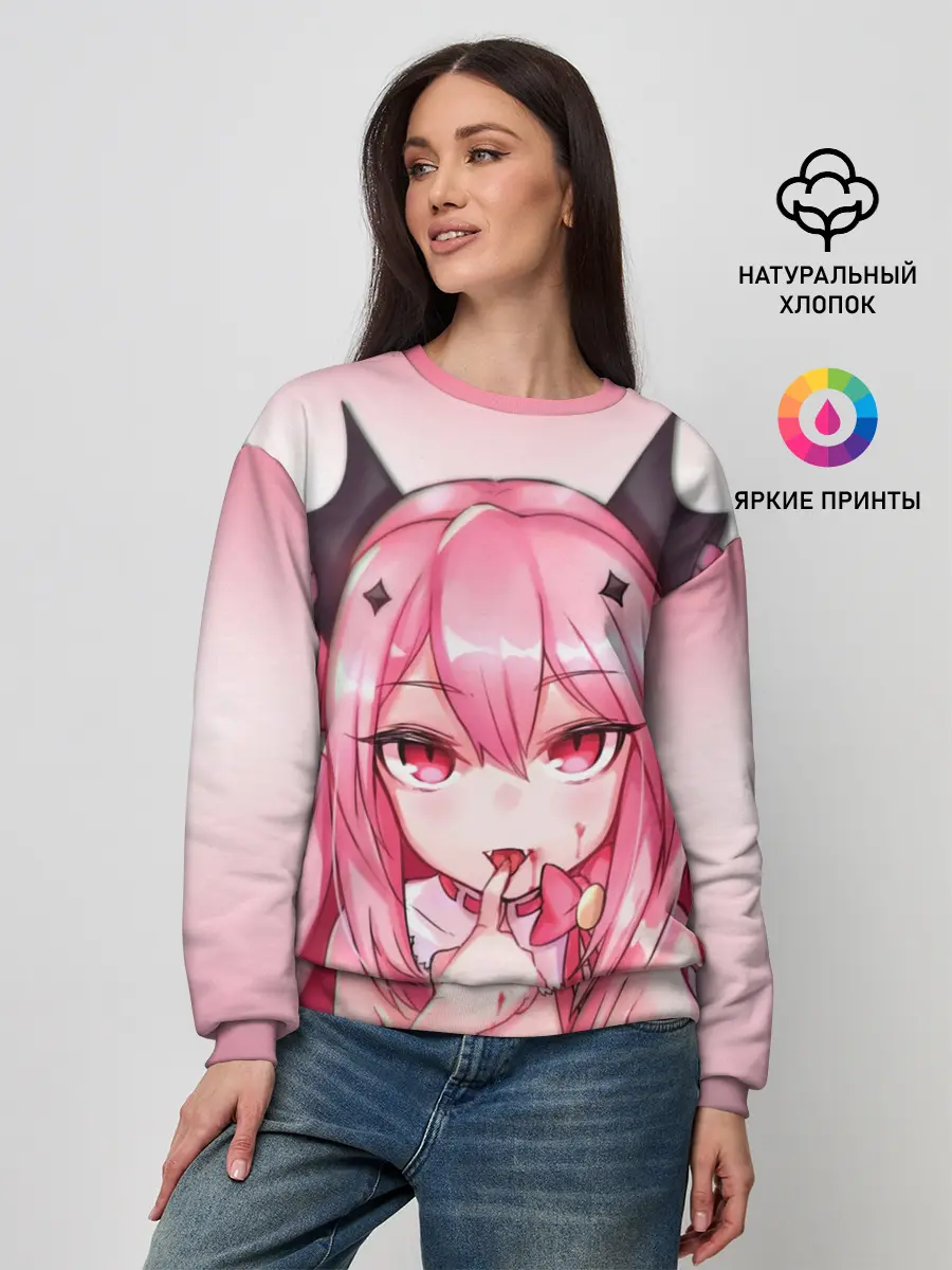 Женский свитшот / Вампир Ахегао