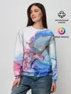 Женский свитшот / Акварельные разводы