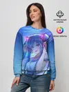 Женский свитшот / Miku на фоне космоса