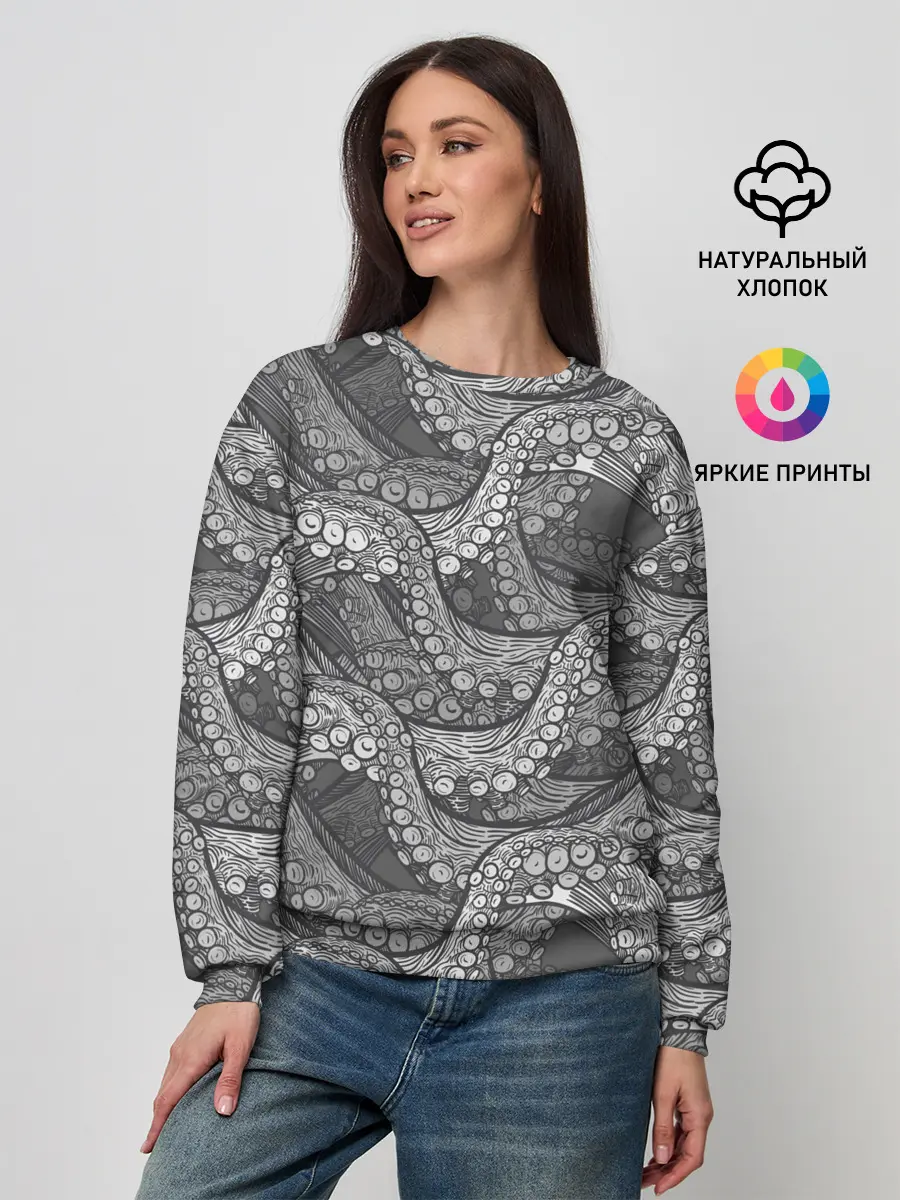 Женский свитшот / Octopus dark