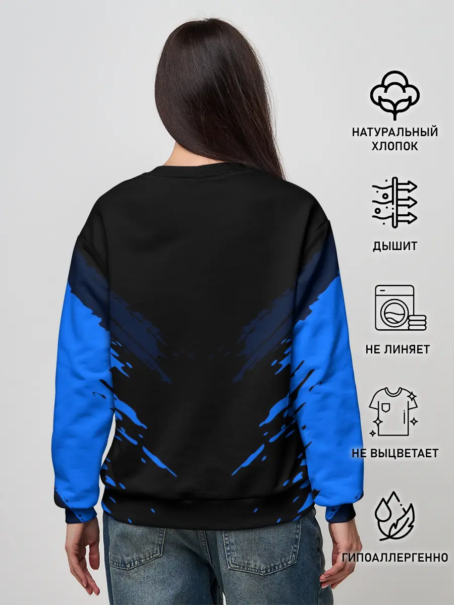 Женский свитшот / Russia-sport collection BLUE