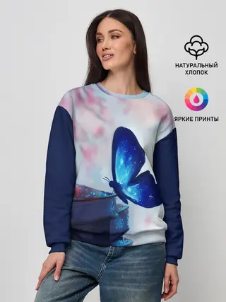 Женский свитшот / ВОЛШЕБНАЯ БАБОЧКА.