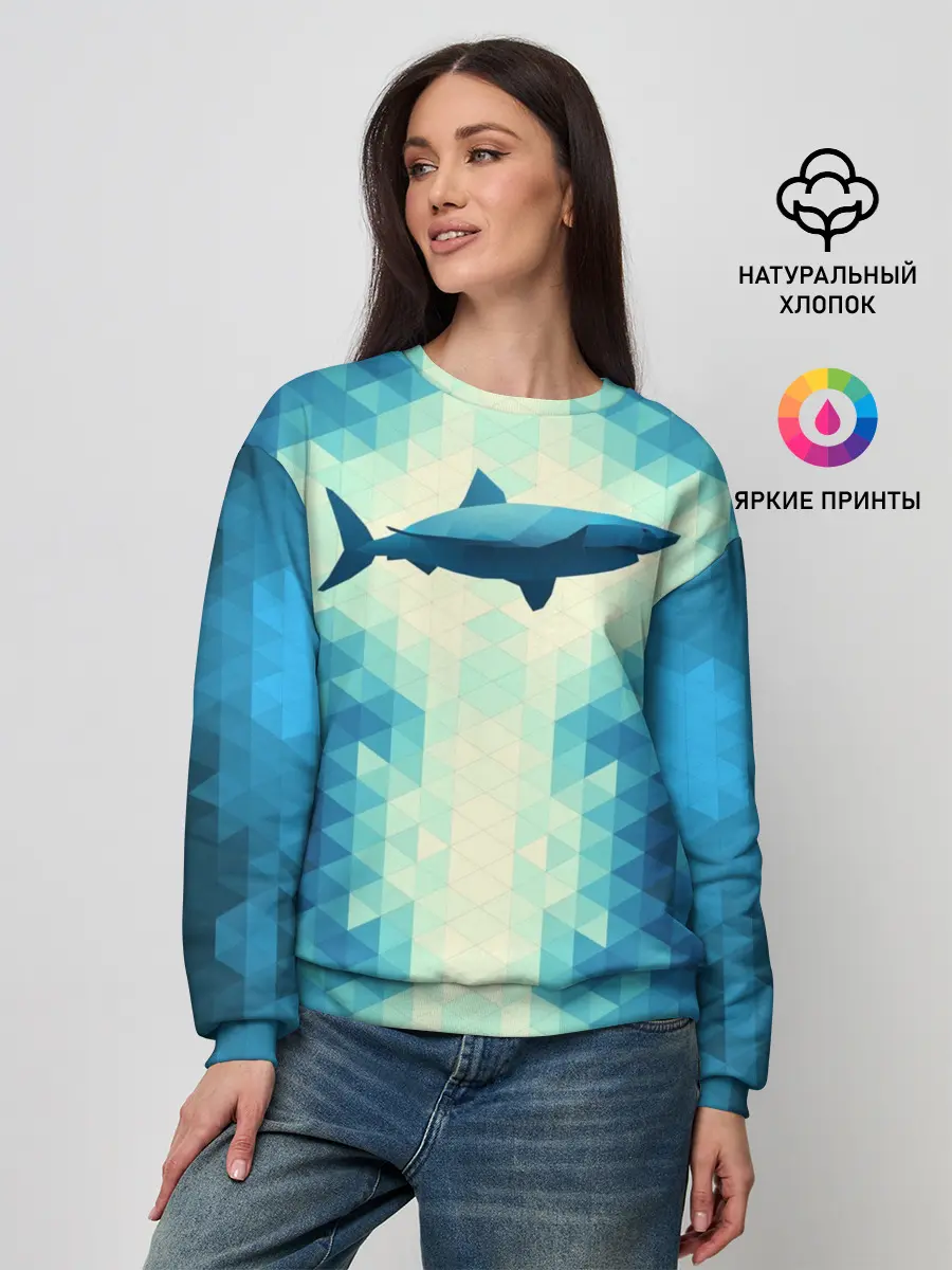Женский свитшот / Акула