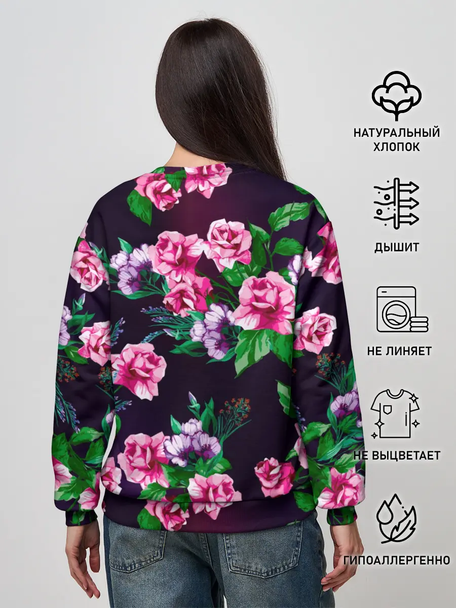 Женский свитшот / Розы