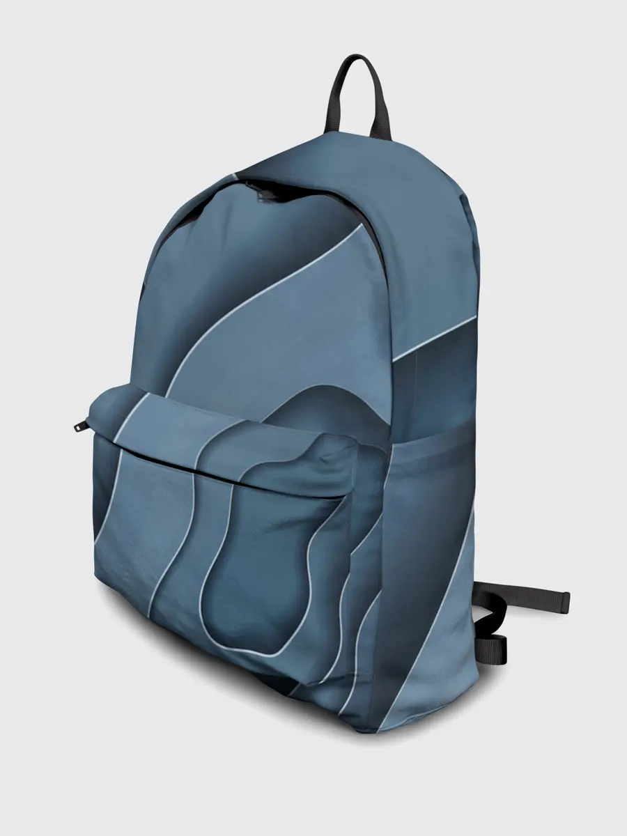 Рюкзак джинсовый / Абстракция бумажные волны