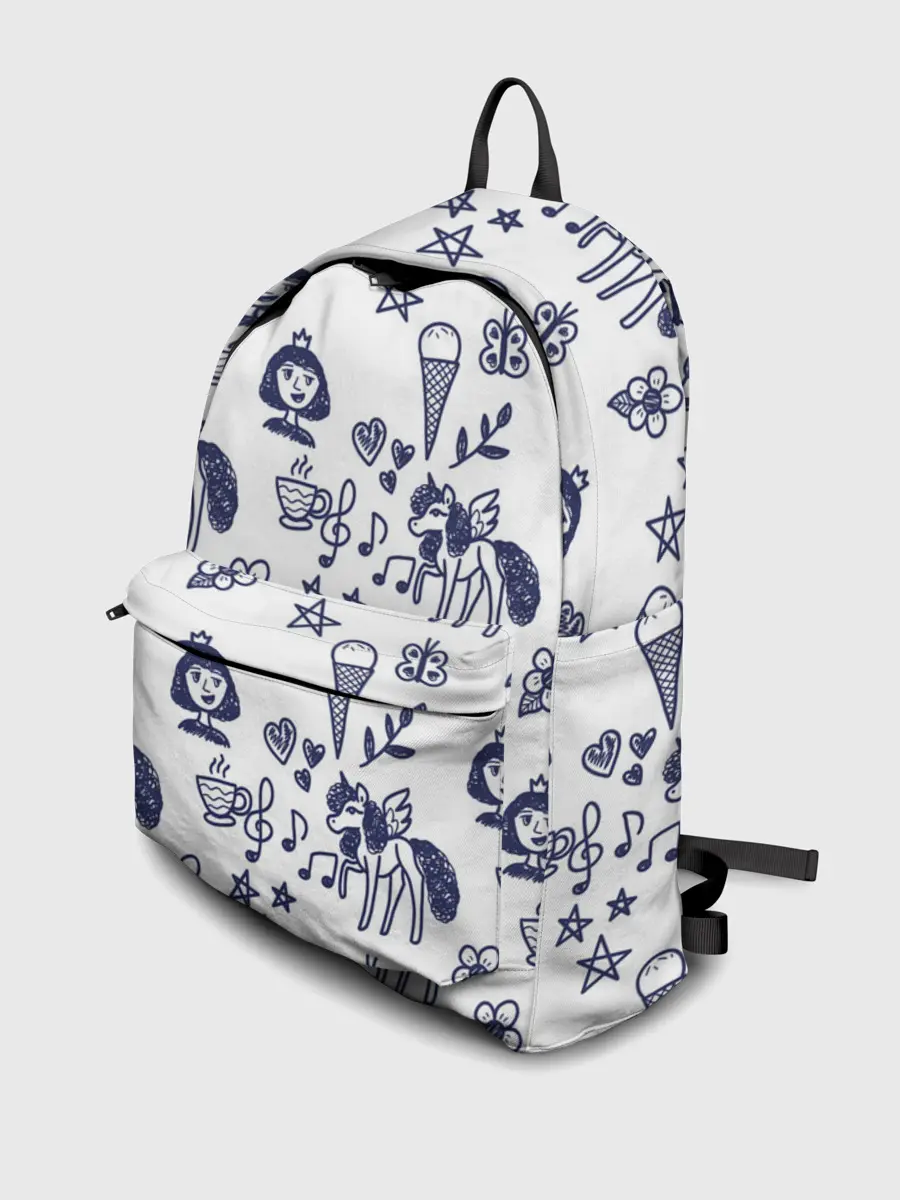 Рюкзак джинсовый / Девчачий дудл