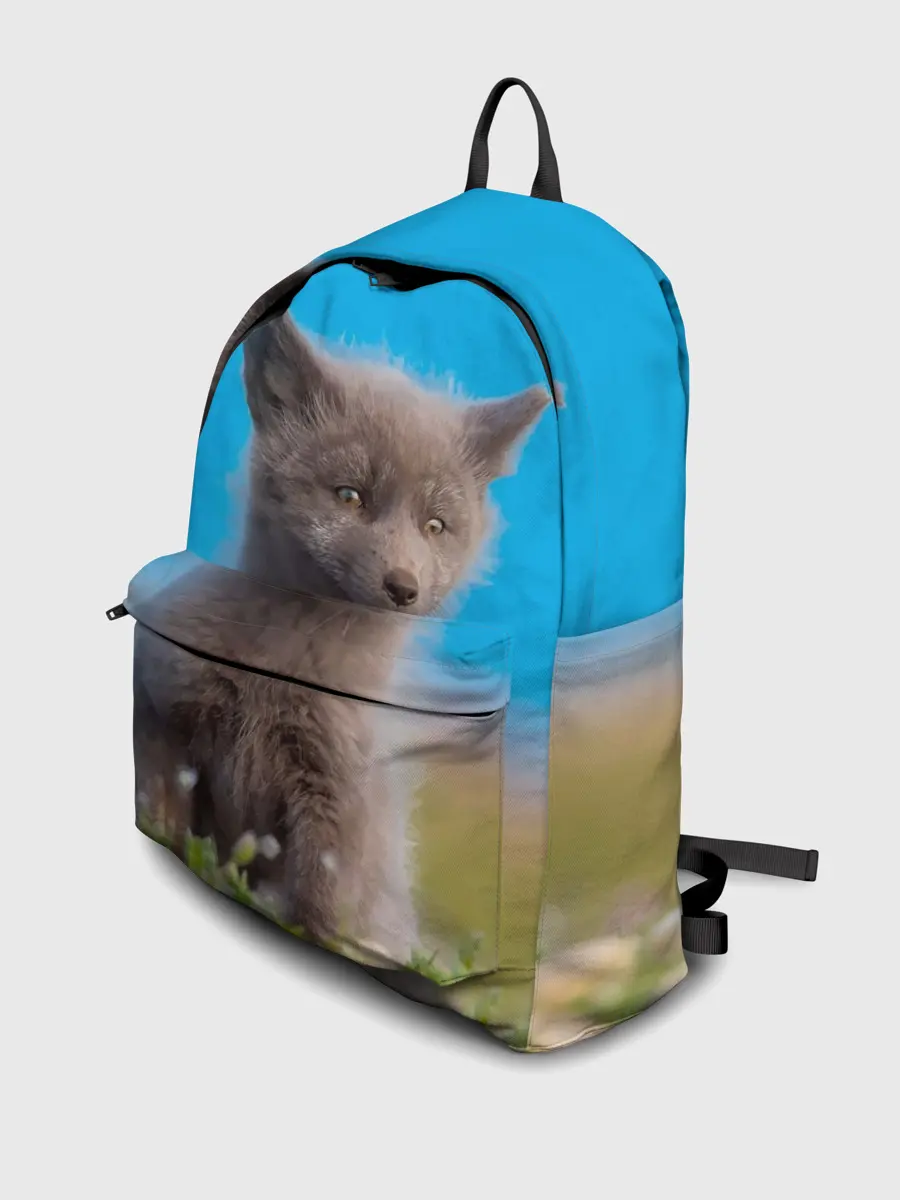 Рюкзак джинсовый / Смешной лисенок