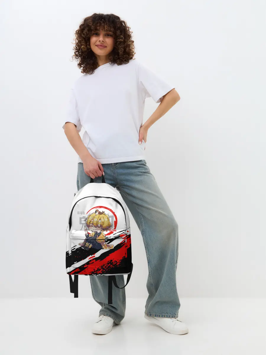 Рюкзак джинсовый / Agatsuma Zenitsu Kimetsu no Yaiba