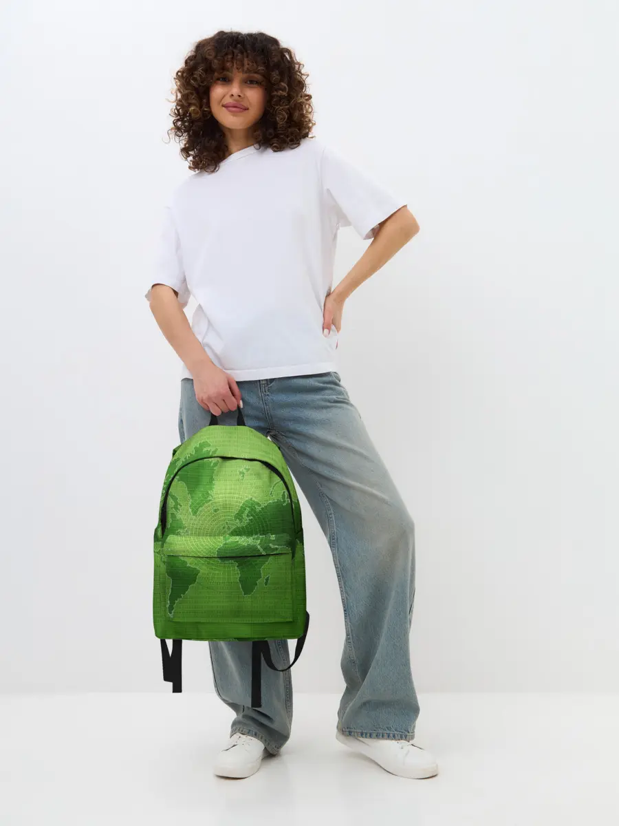 Рюкзак джинсовый / Карта мира