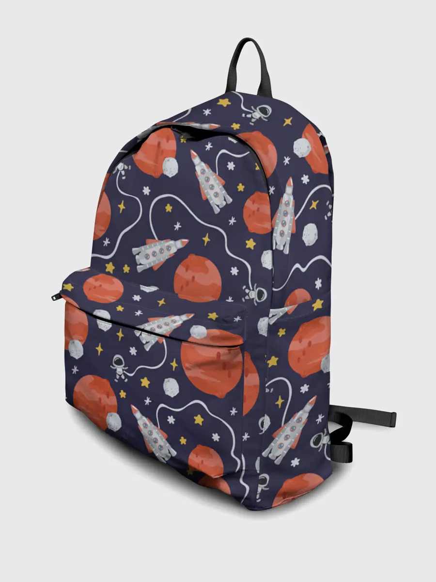 Рюкзак джинсовый / Корабли, планеты и спутники
