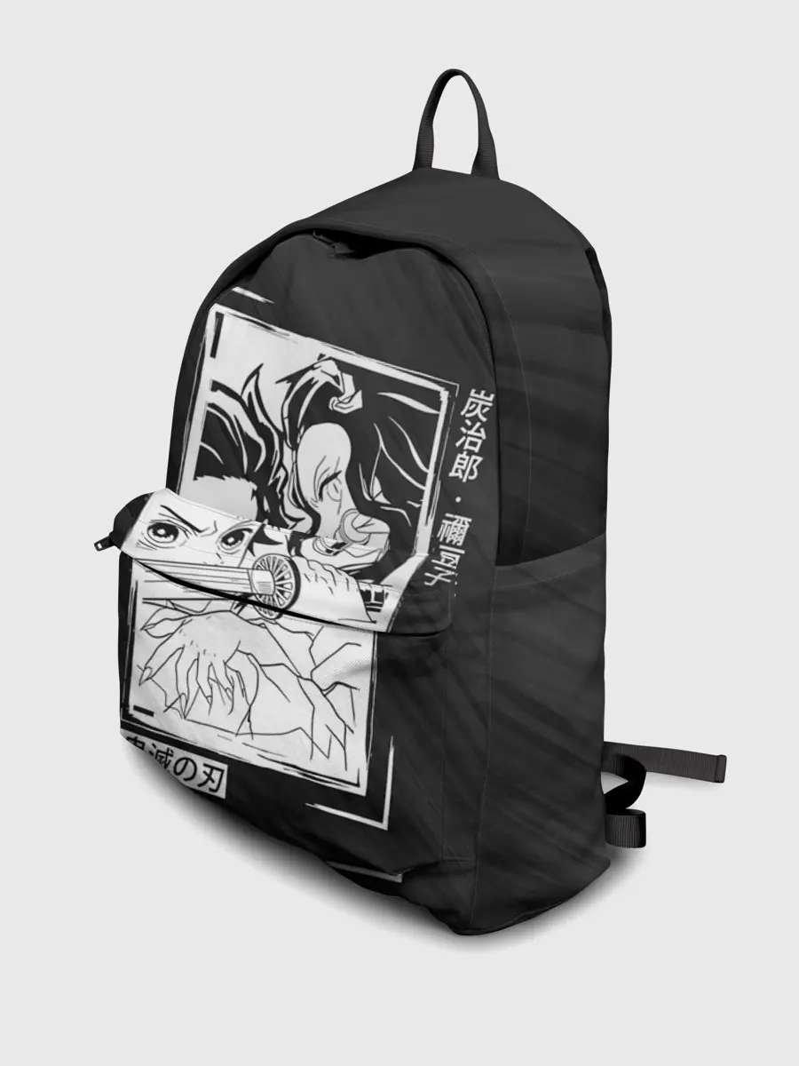 Рюкзак джинсовый / Танджиро и Незуко Kimetsu no Yaiba