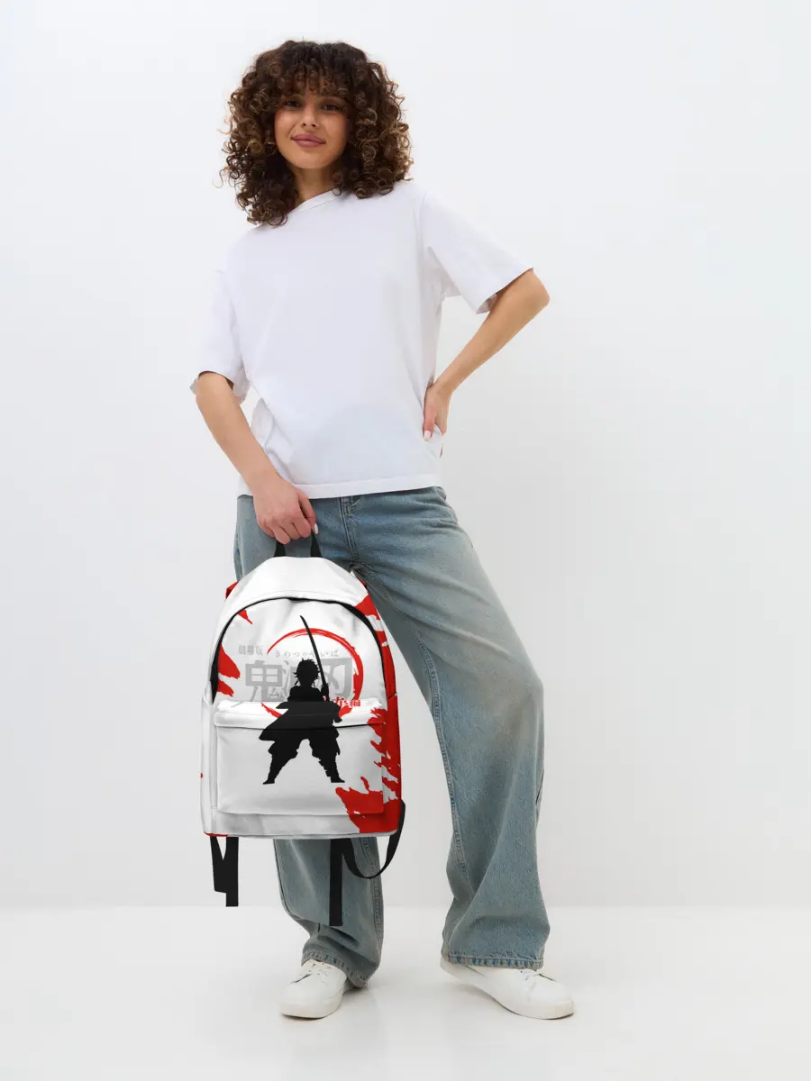 Рюкзак джинсовый / Танджиро Камадо Kimetsu no Yaiba
