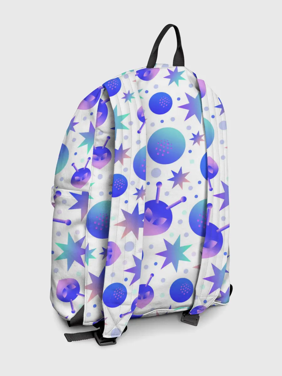 Рюкзак джинсовый / Яркая галактика