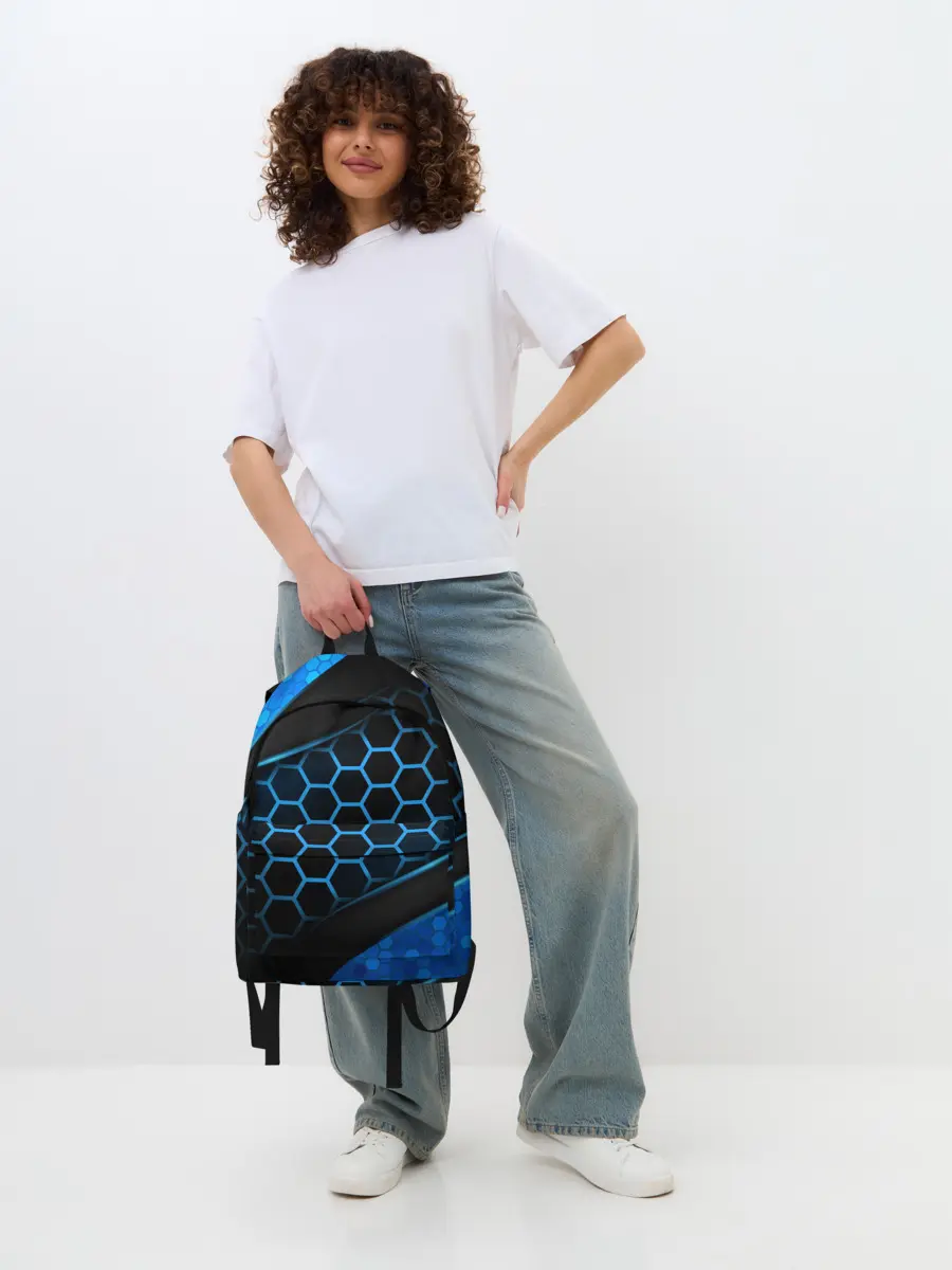 Рюкзак джинсовый / 3D luxury blue 3Д СОТЫ и плиты