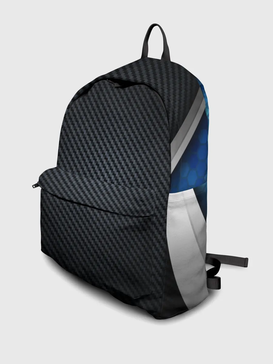 Рюкзак джинсовый / Хромированная 3D броня