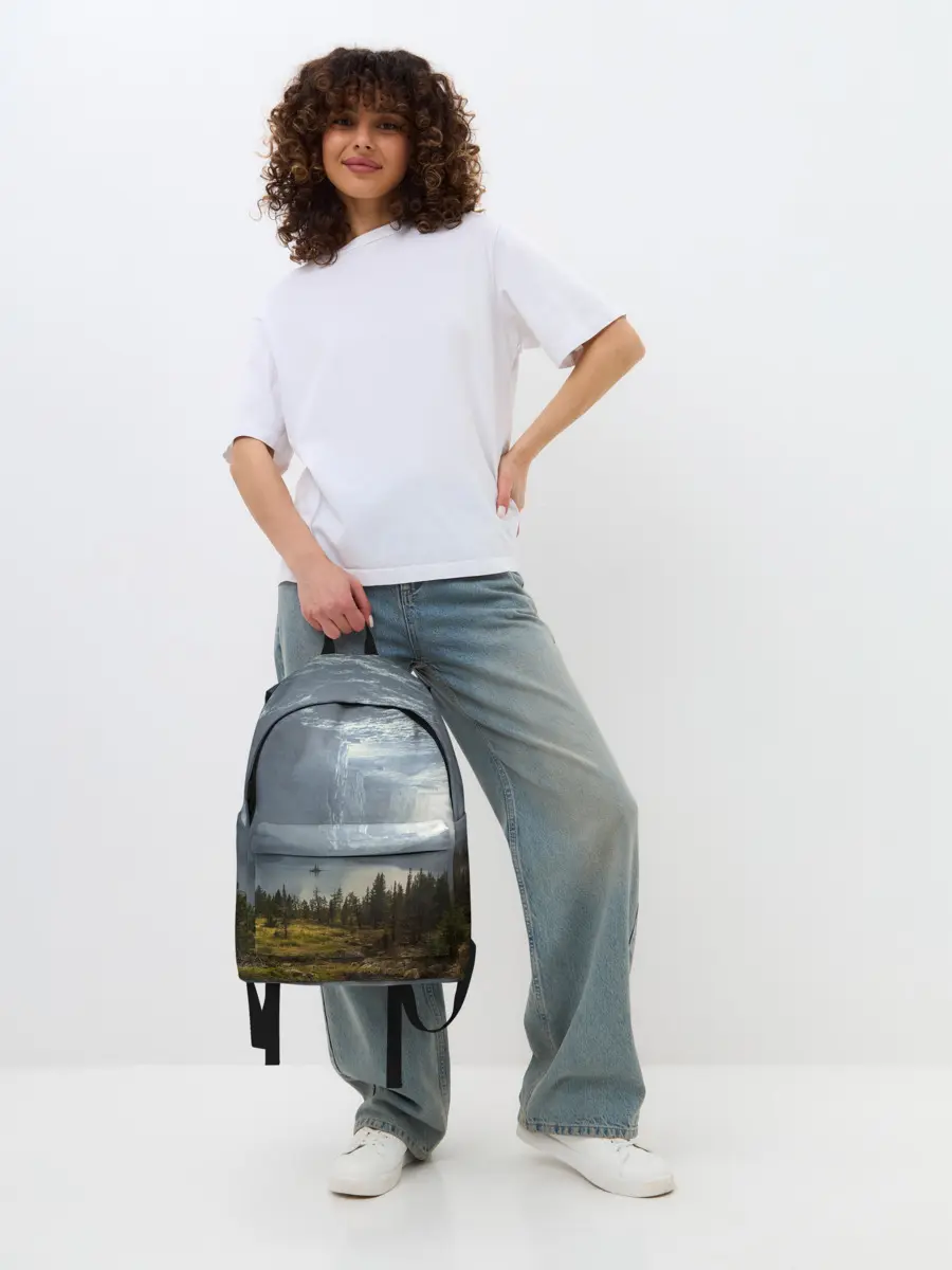Рюкзак джинсовый / Фантастический пейзаж