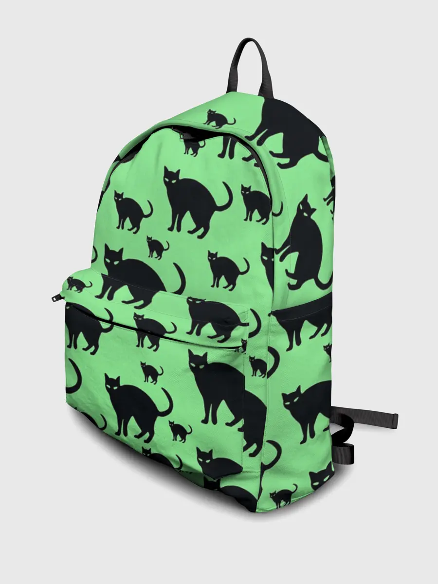 Рюкзак джинсовый / Кошачий фон