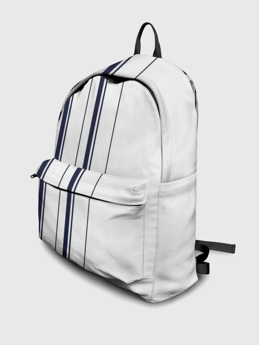 Рюкзак джинсовый / Белые и синие полосы | Stripes