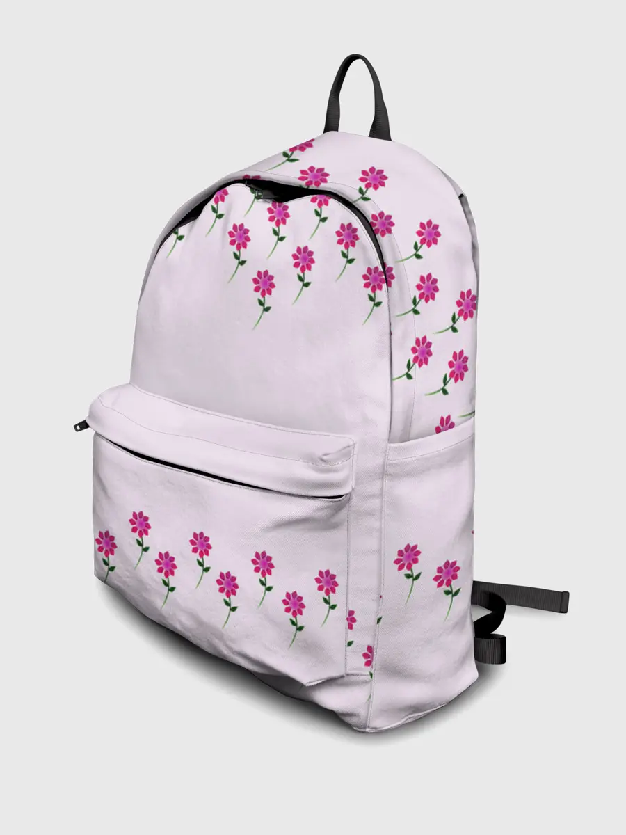 Рюкзак джинсовый / розовые цветы | pink flowers