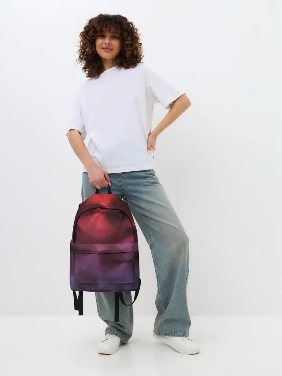 Рюкзак джинсовый / metal texture with circles