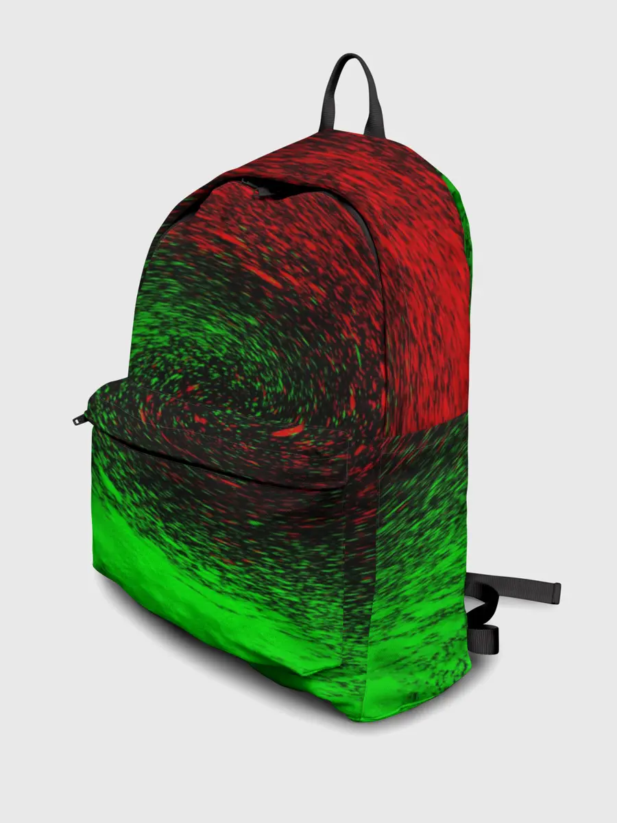 Рюкзак джинсовый / КРАСНАЯ И ЗЕЛЕНАЯ КРАСКА