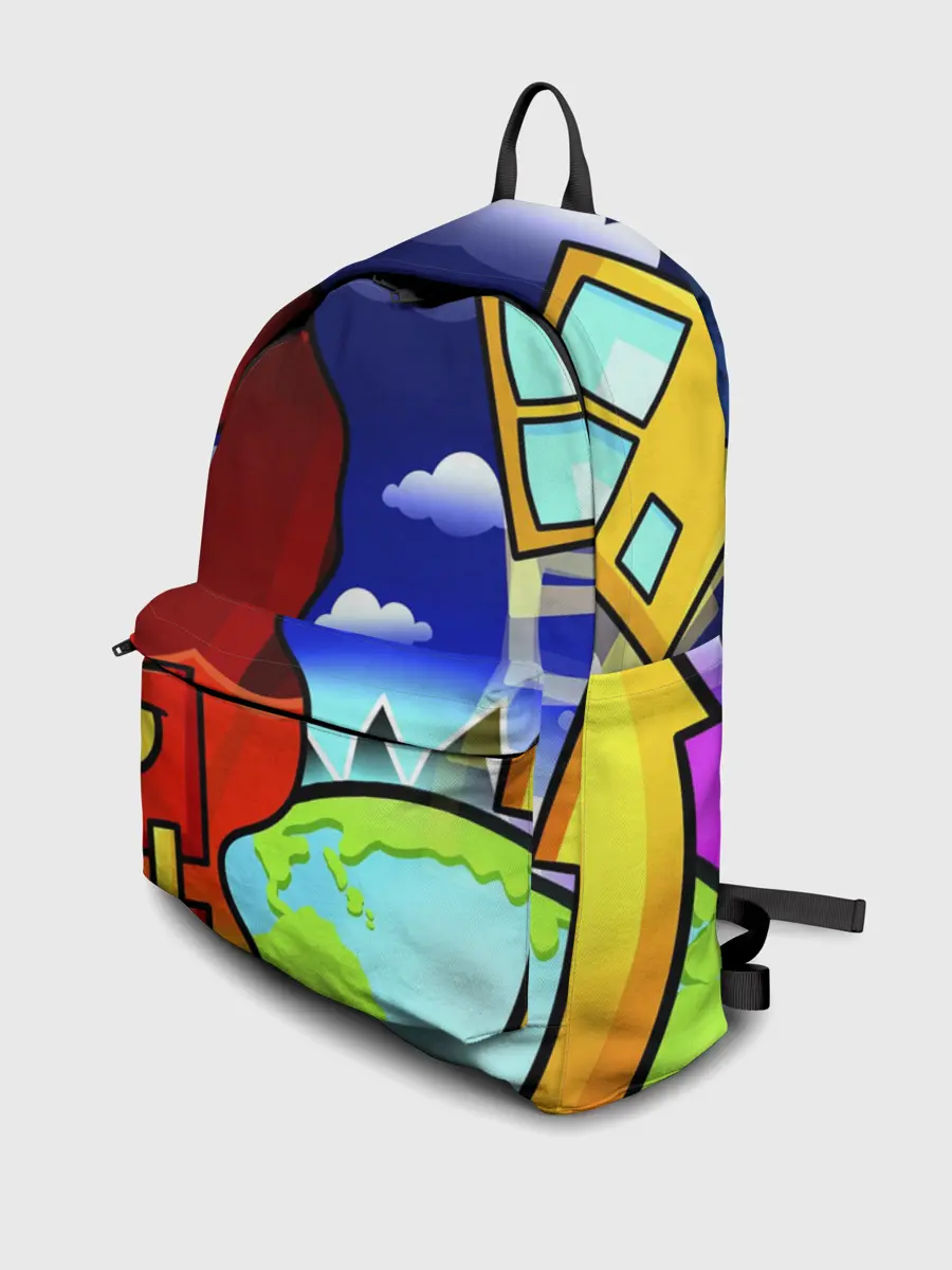 Рюкзак джинсовый / GEOMETRY DASH / ГЕОМЕТРИ ДАШ