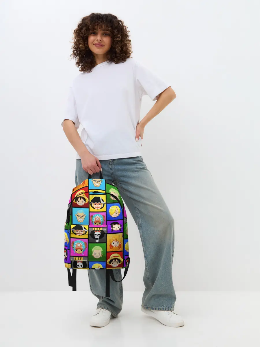 Рюкзак джинсовый / ONE PIECE / ВАН ПИС / ГЕРОИ