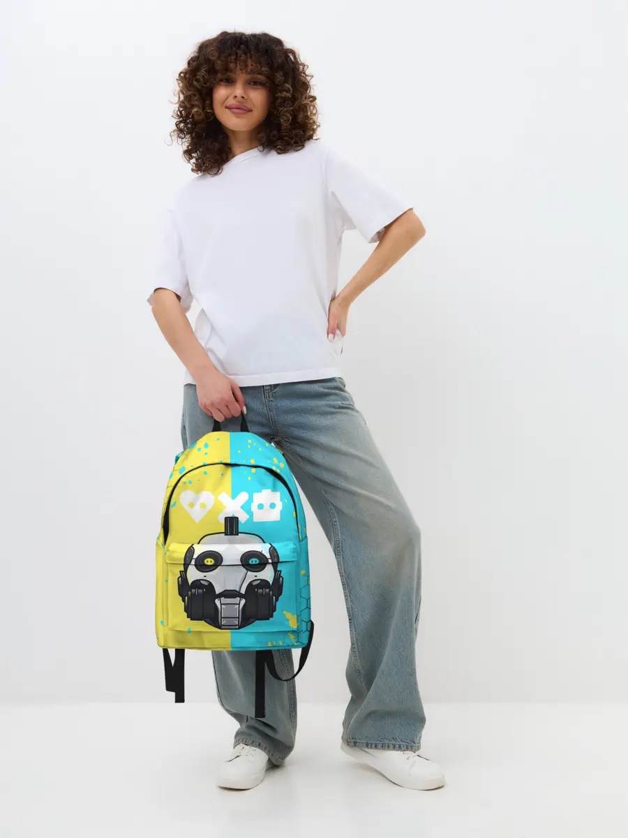 Рюкзак джинсовый / ЛЮБОВЬ СМЕРТЬ И РОБОТЫ / РОБОТ