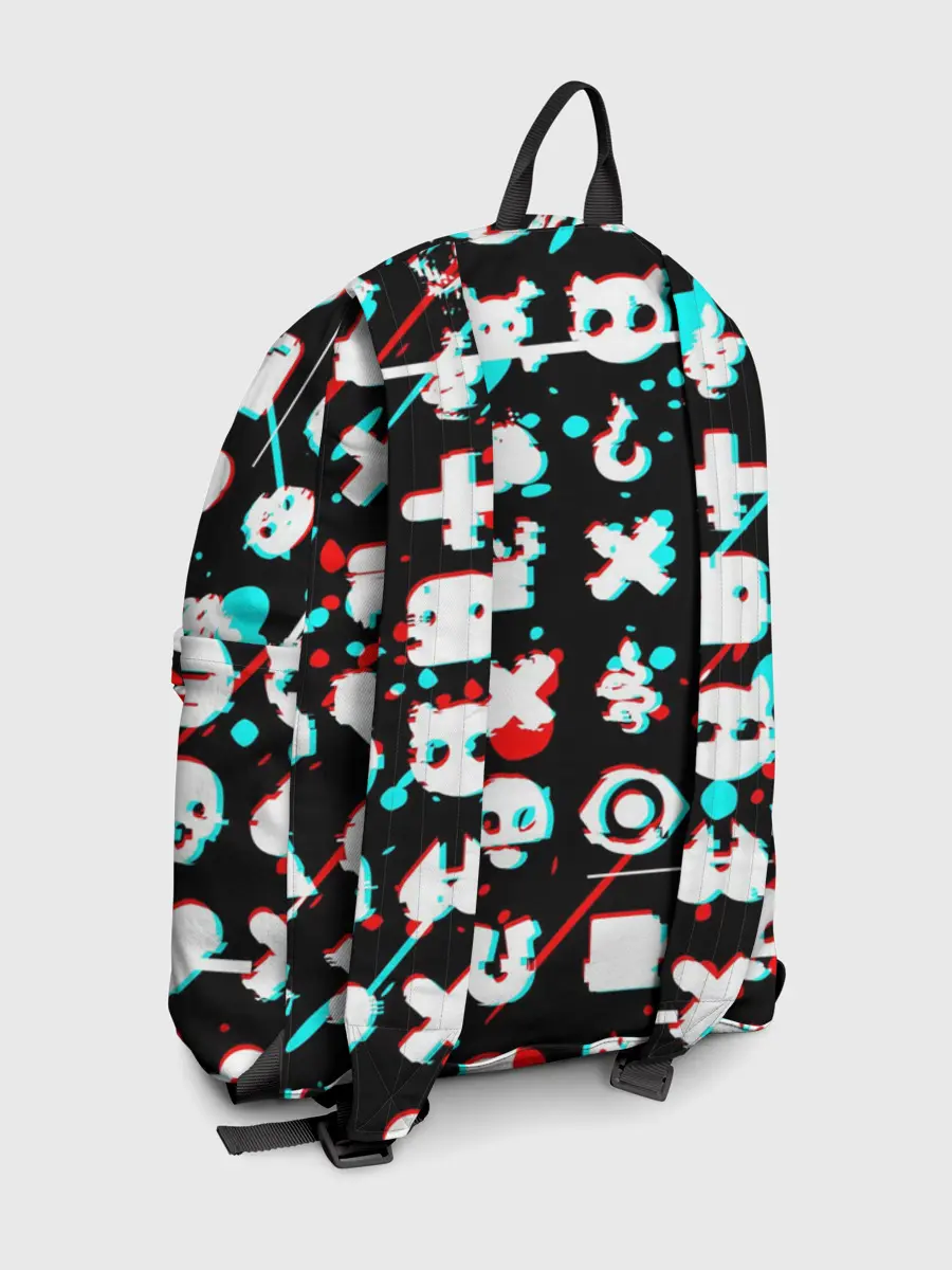 Рюкзак джинсовый / ЛЮБОВЬ СМЕРТЬ И РОБОТЫ / ГЛИТЧ