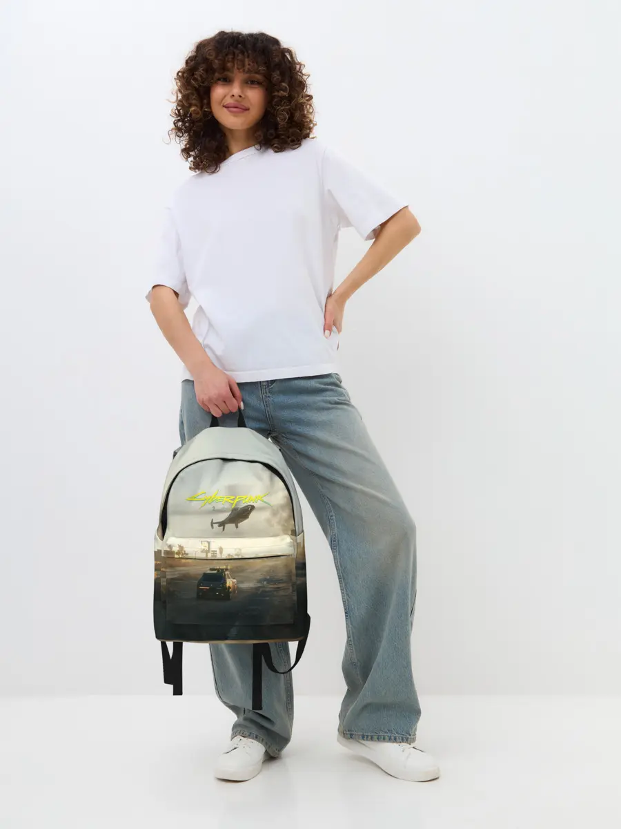 Рюкзак джинсовый / CYBERPUNK 2077 | КИБЕРПАНК