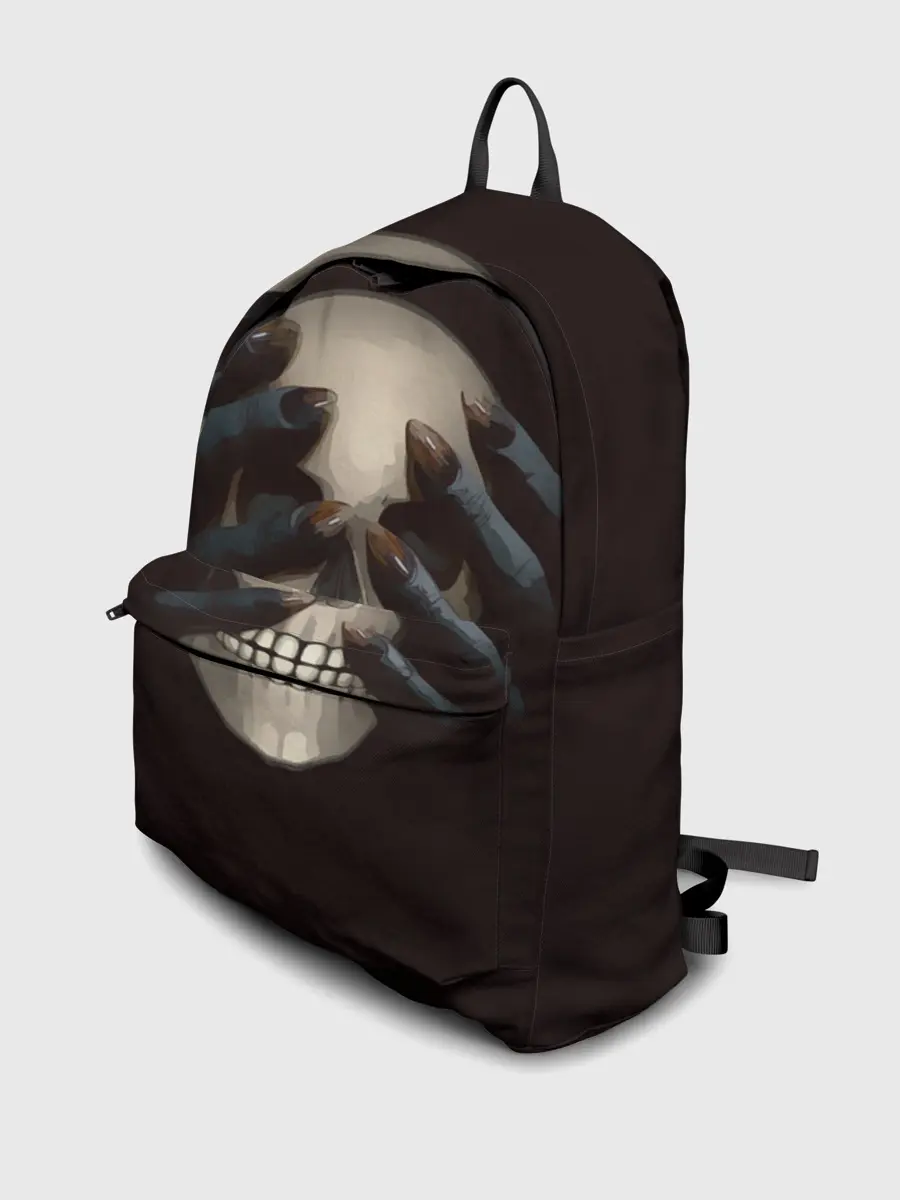 Рюкзак джинсовый / Руки на черепе