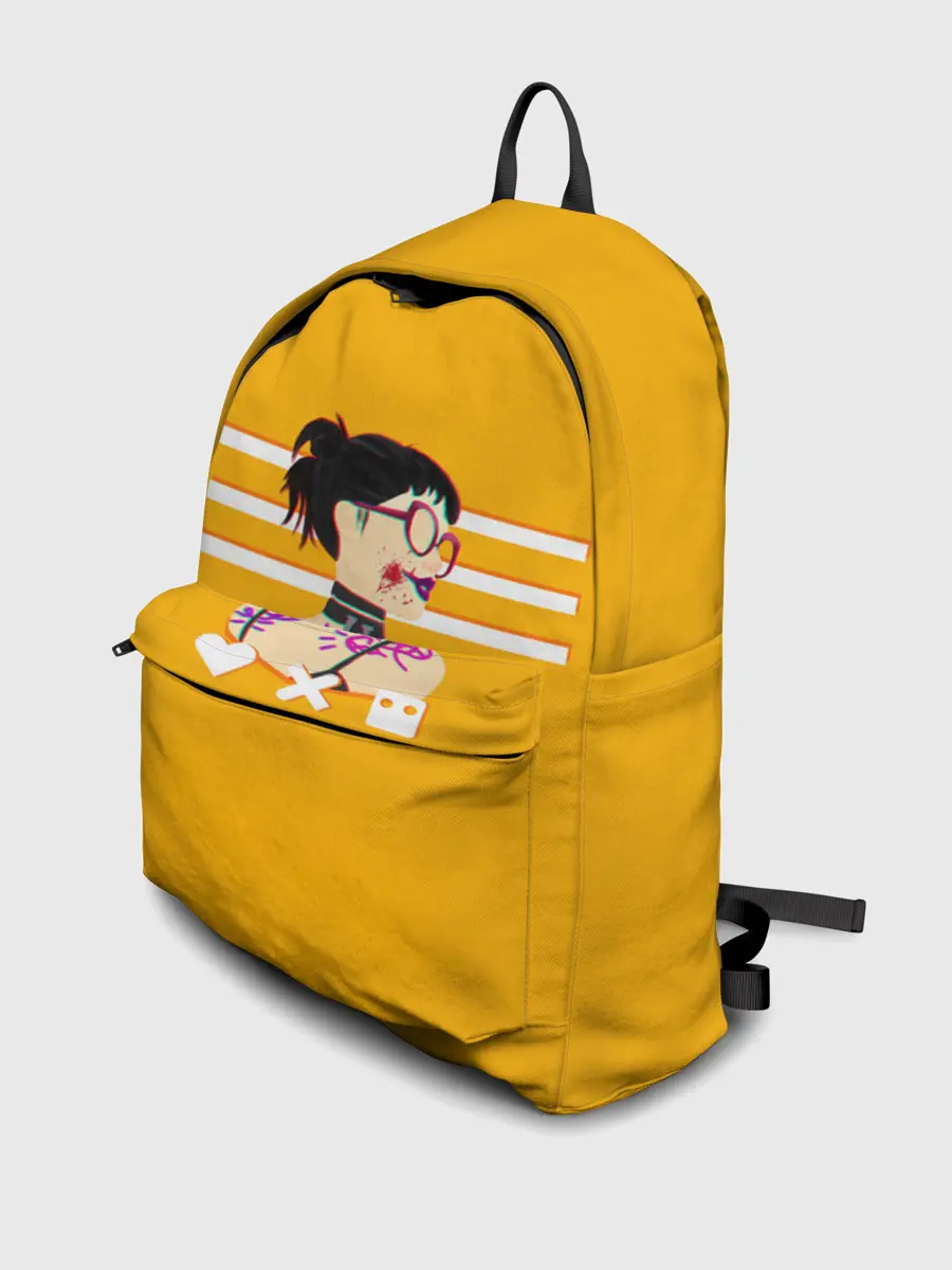 Рюкзак джинсовый / Love, Death and Robots | Lora Glitch