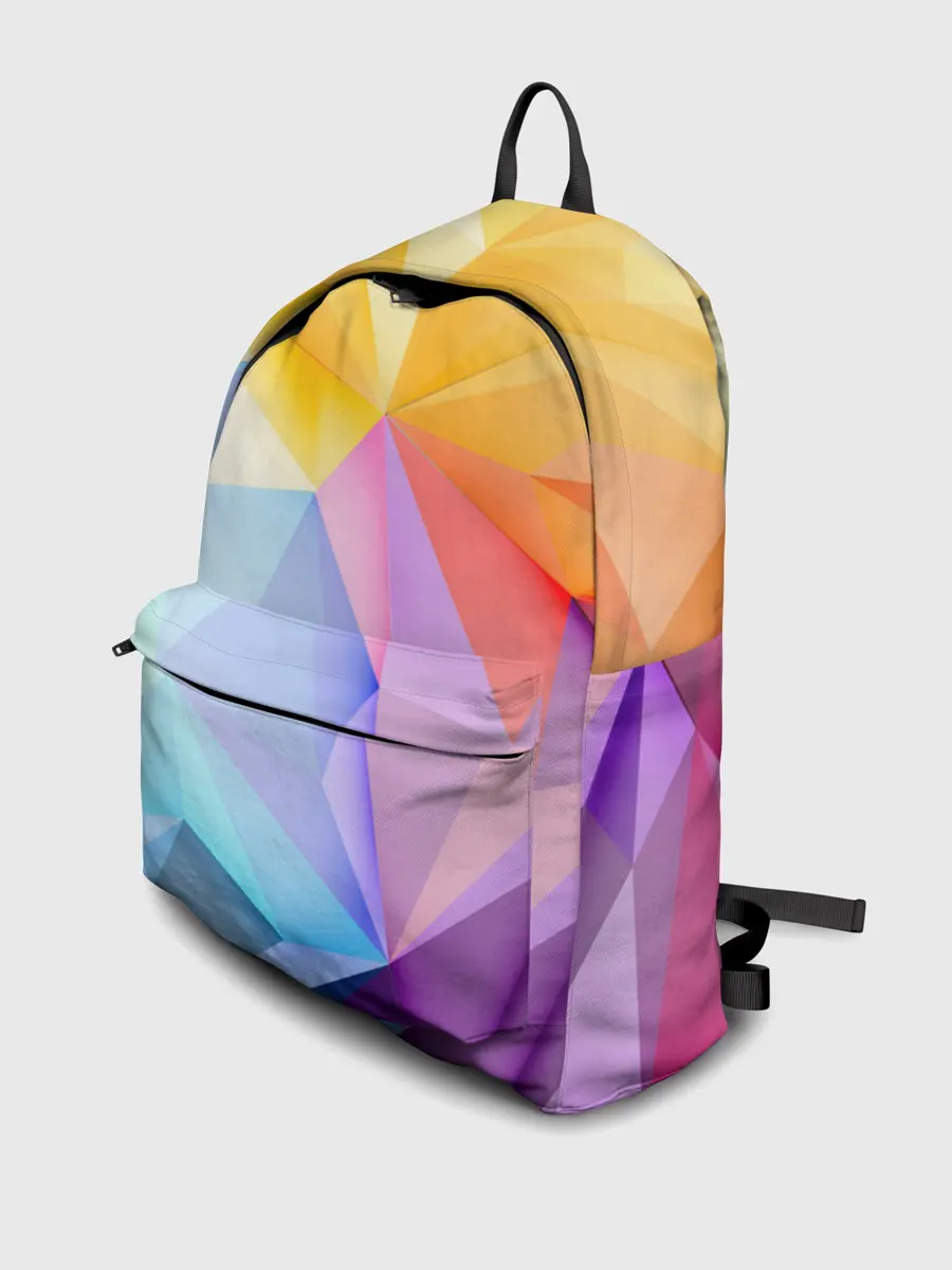 Рюкзак джинсовый / Радужная геометрия