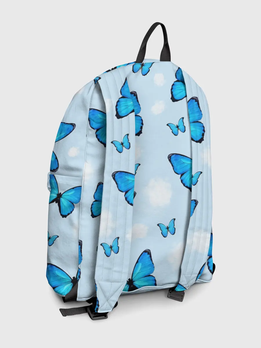 Рюкзак джинсовый / Бабочки с Облаками