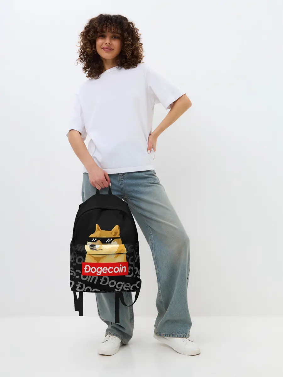 Рюкзак джинсовый / DOGECOIN / DOGE / ДОГИКОИН