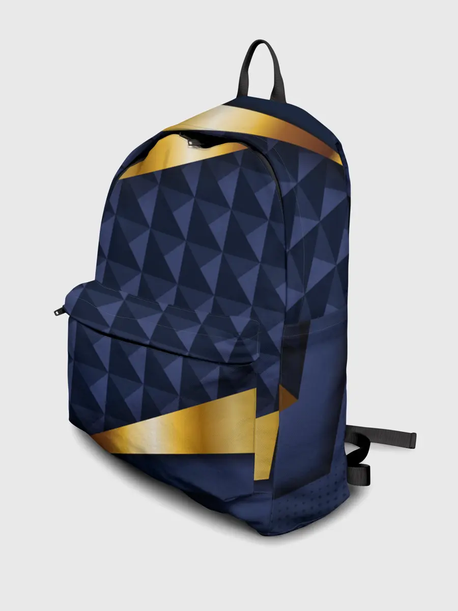 Рюкзак джинсовый / 3D плитки с золотыми вставками