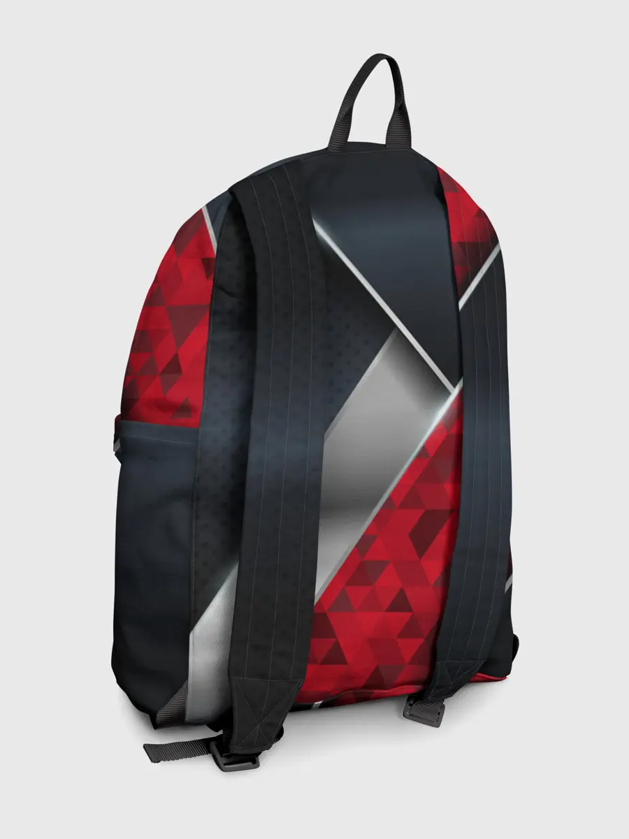 Рюкзак джинсовый / 3D BLACK AND RED METAL