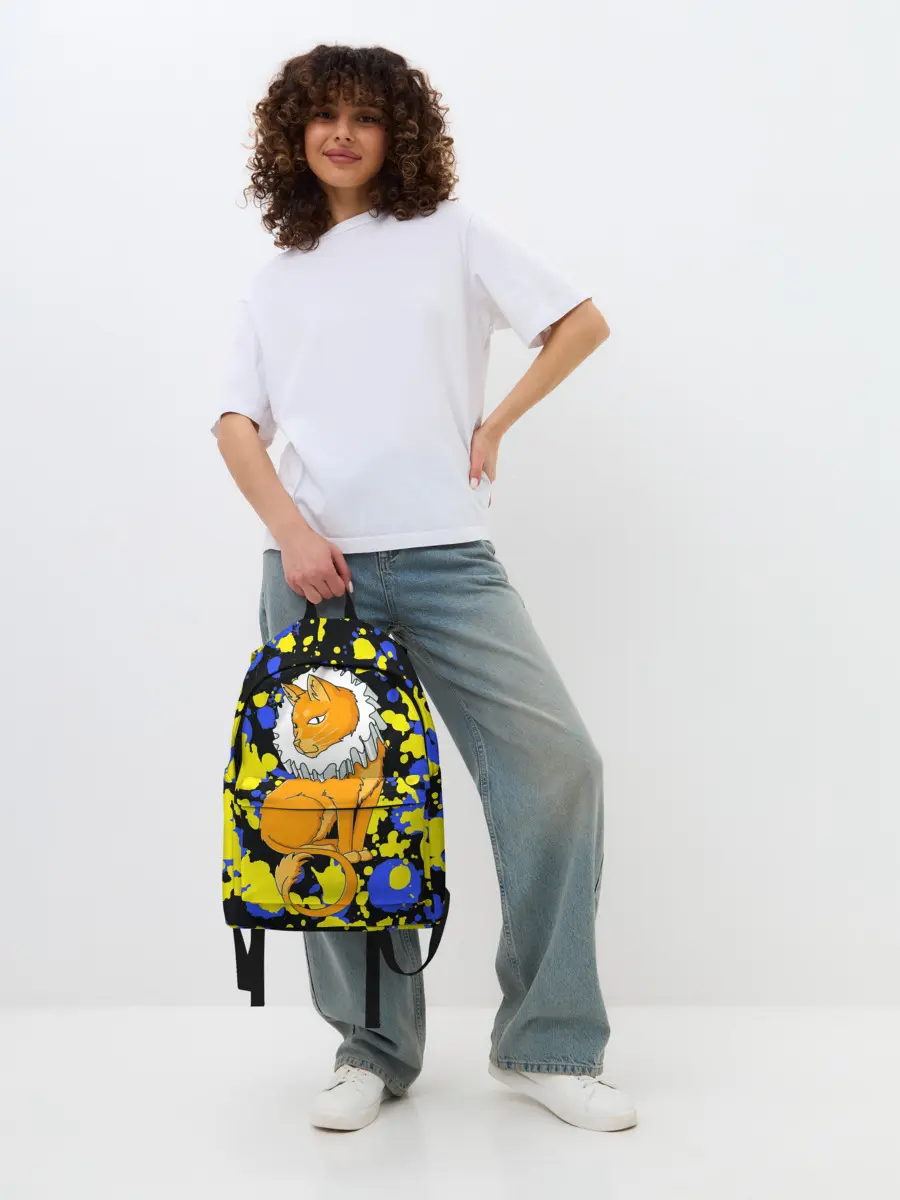 Рюкзак джинсовый / кот аристократ