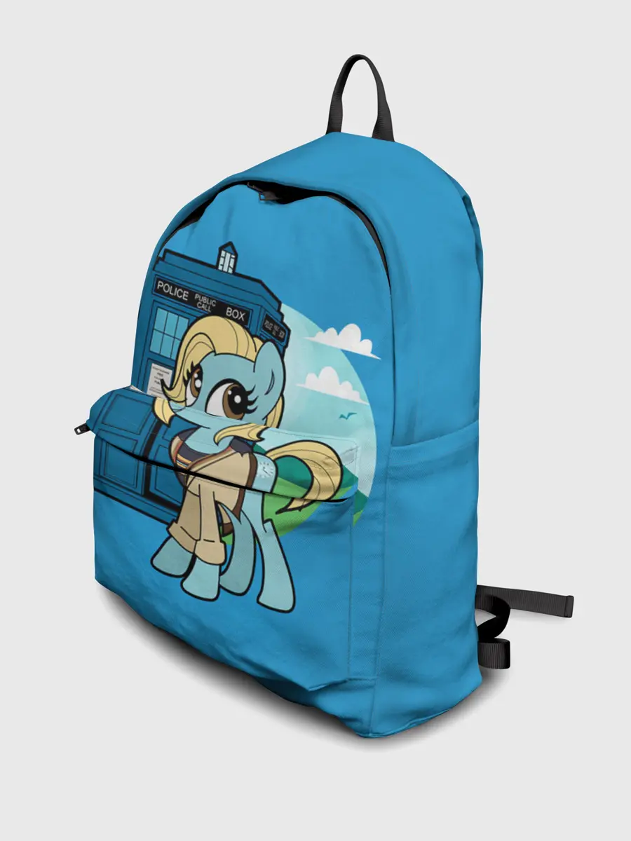 Рюкзак джинсовый / Пони х Доктор Кто