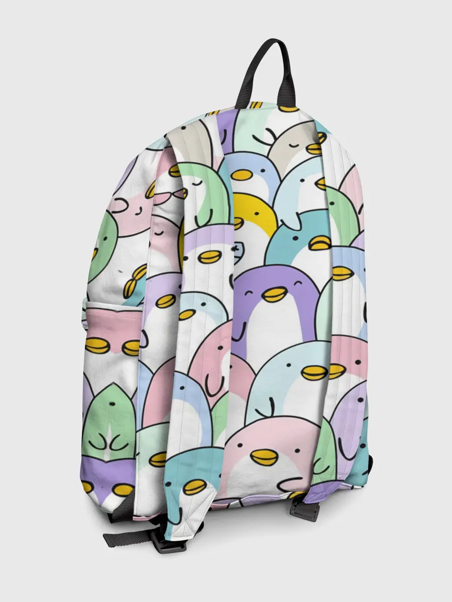 Рюкзак джинсовый / Пингвины