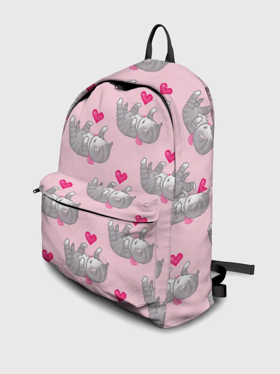 Рюкзак джинсовый / Пиксельные котики